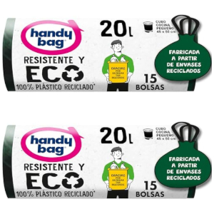 2x Handy Bag 15 Bolsas Basura 20L
