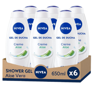 6x Nivea Aloe Vera Gel de Ducha 650ml