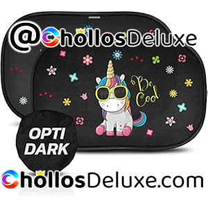 2x Parasol Coche Bebé Unicornio 51x31cm
