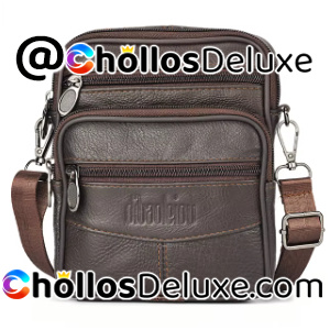 Bolso Cruzado Hombre Cuero Genuino