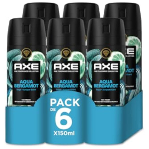 6x Axe Aqua Bergamot Desodorante 150ml