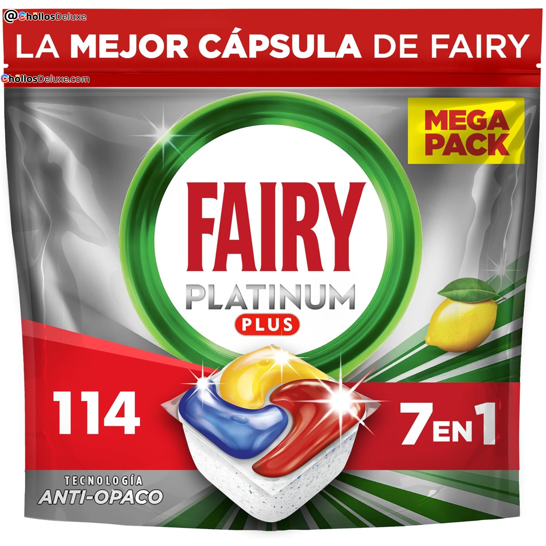 Fairy Platinum Plus Cápsulas Lavavajillas 114 Unidades