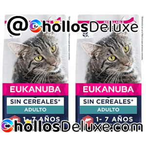 2x Eukanuba Grain Free 2kg Pienso Gatos