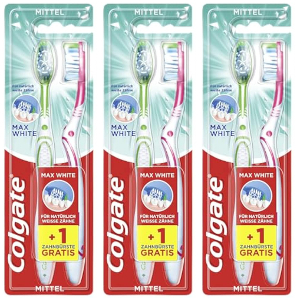 6x Colgate Max White Cepillos Medios