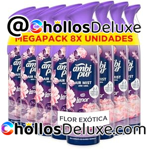 8x Ambipur Flor Exótica Ambientador Spray 185ml