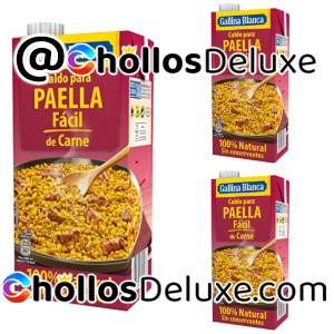 3x Gallina Blanca Caldo Carne Paella 1L
