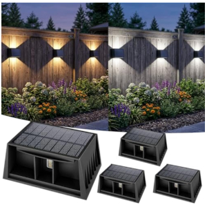 4x Apliques Solares RGB Exterior