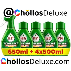 Fairy Poder Sin Remojo Spray Limón 650ml +4 Recambios