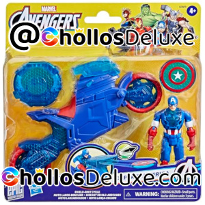 Marvel Capitán América Moto Lanzaescudos