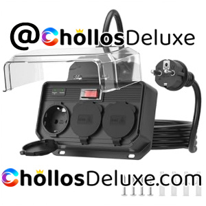 Regleta Enchufes Exterior IP44 3 Tomas