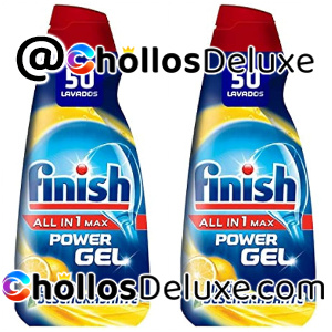2x Finish Power Gel Limón Lavavajillas 1L