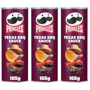 3x Pringles BBQ 185g Tubo Patatas
