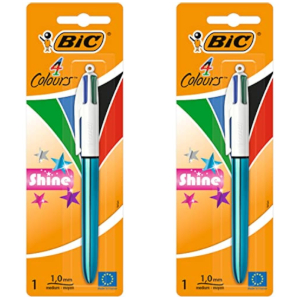 2x BIC 4 Colores Shine Bolígrafo