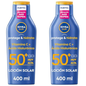 2x Nivea Sun FP50+ Leche Solar 400ml