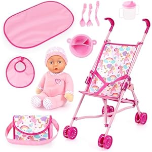 Bayer Design Cochecito Muñecas Plegable Set