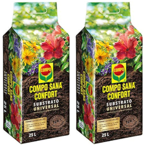 2x Compo Sana Confort Sustrato Universal 25L