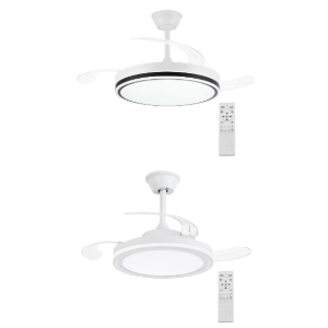 Ventilador Techo LED 72W Aspas Retráctiles