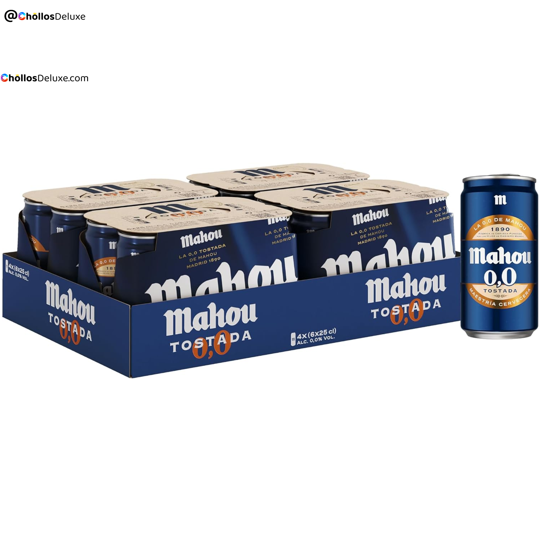 24x Mahou 0,0 Tostada Cerveza Lager Lata 25cl