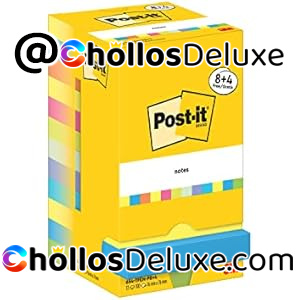 12x Post-it Notas Adhesivas 76x76mm Colores