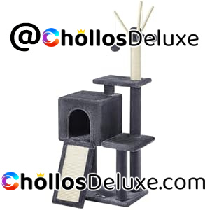 Árbol Gatos Torre Juegos Gris