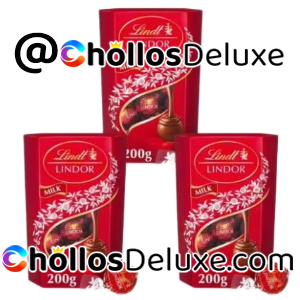 3x Lindt Lindor Leche Chocolate 200g