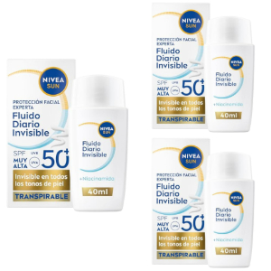 3x Nivea Sun Fluido Facial FPS50 40ml