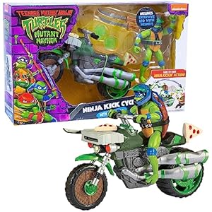 Famosa Tortugas Ninja Leonardo Moto Figura