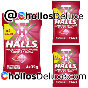 3x Halls Sandía 4x32g Caramelos Sin Azúcar