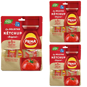 3x Prima Ketchup Monodosis 12 Bolsitas