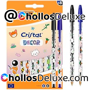 8 BIC Cristal Decor Bolígrafos