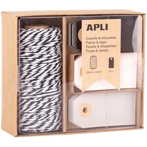 Apli Set Cuerda Algodón +30 Etiquetas