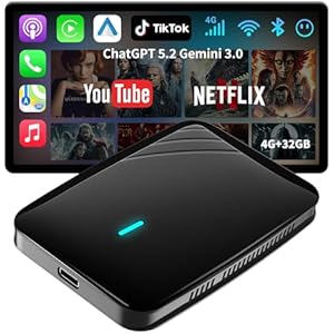 AI Box CarPlay Android Auto Inalámbrico 4+32GB