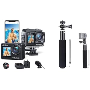 Wolfang GA200 Cámara Deportiva 4K +Selfie Stick