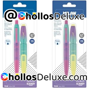 2x Milan Compact Sunset Bolígrafo +Portaminas