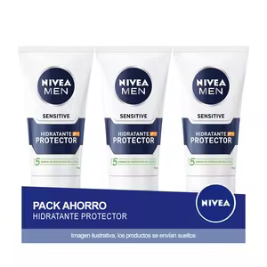 3x Nivea Men Sensitive Hidratante SPF15 75ml