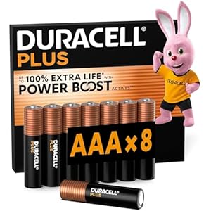 8x Duracell Plus Pilas AAA 1,5V