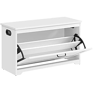 Vasagle LHS120T10 Banco Zapatero Blanco