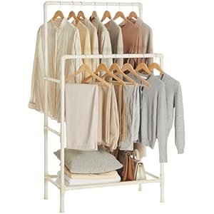 Songmics Burro Ropa Doble Barra