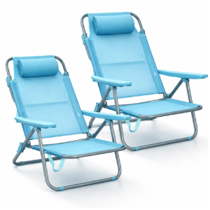 2x Sillas Playa Reclinables Plegables