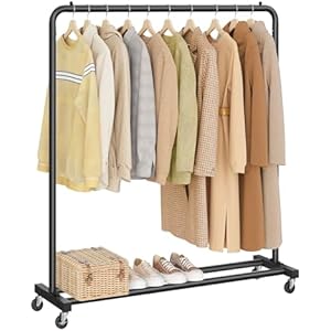Songmics Perchero Ropa con Ruedas