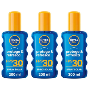 3x Nivea Sun Spray Solar FP30 200ml