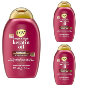 3x OGX Keratin Oil Champú 385ml