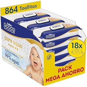 18x Dodot Pure Aqua 48 Toallitas