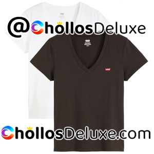 2x Levi's Camisetas de Cuello Pico Mujer