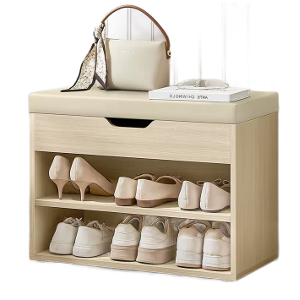 Banco Zapatero con Asiento Acolchado 60x30x44cm