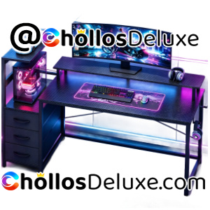 Escritorio Gaming LED +Cajones 148cm