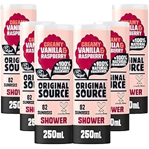 6x Original Source Vainilla Frambuesa Gel Ducha 250ml