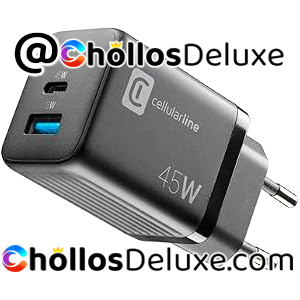 Cellularline Cargador USB-C USB-A 45W