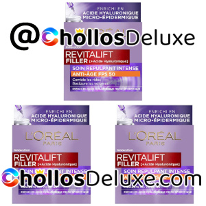 3x L'Oréal Paris Revitalift Filler Crema 50ml