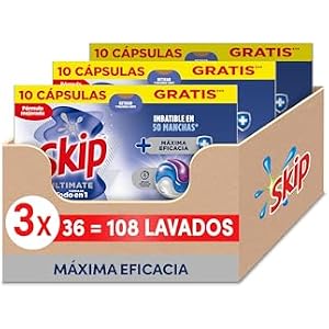 3x Skip Ultimate Cápsulas 36 Lavados